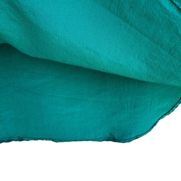 Angela Tong Womens Silk Sleeveless Lightweight Minimalist Green Blouse Top 6 - Picture 5 of 8